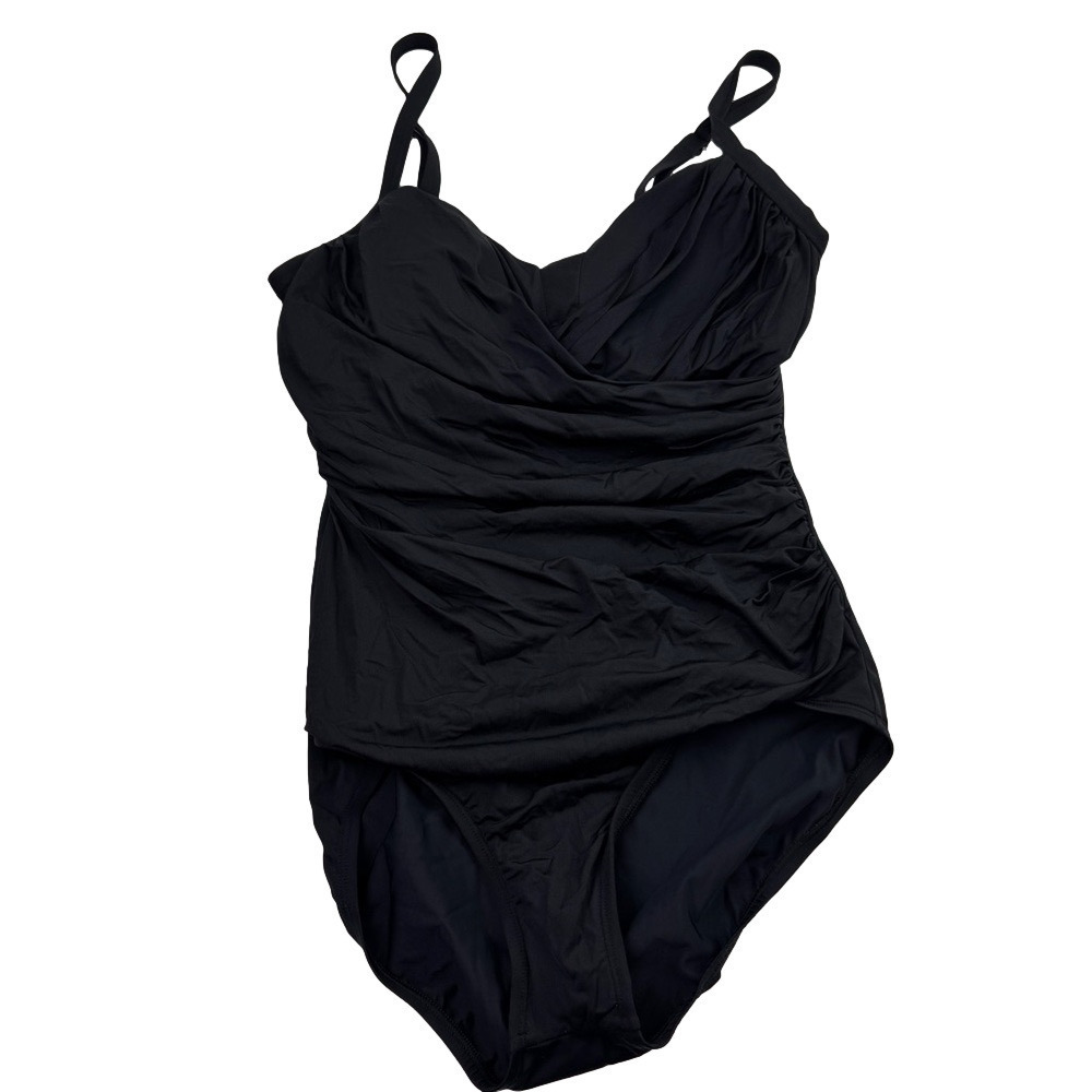 Jantzen Women's Black One Piece Bathing Suit Swimsuit